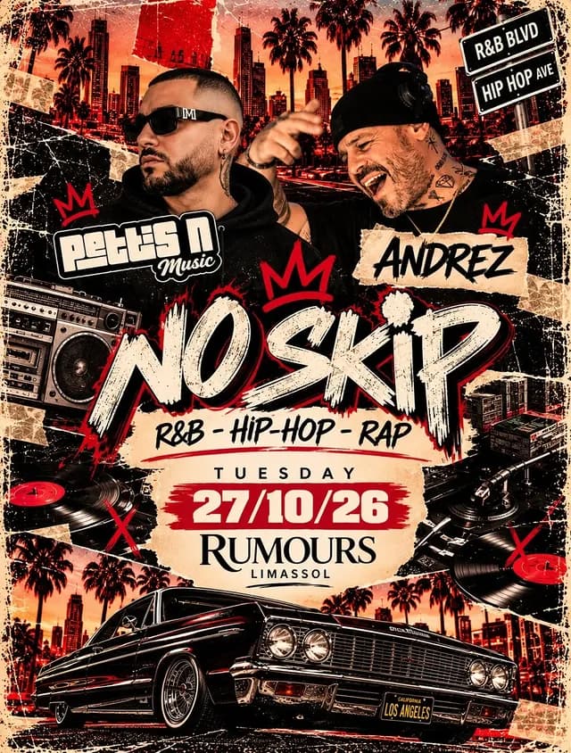 Афиша NO SKIP с Pettis N и Andrez, 27 октября 2026 года в Rumours